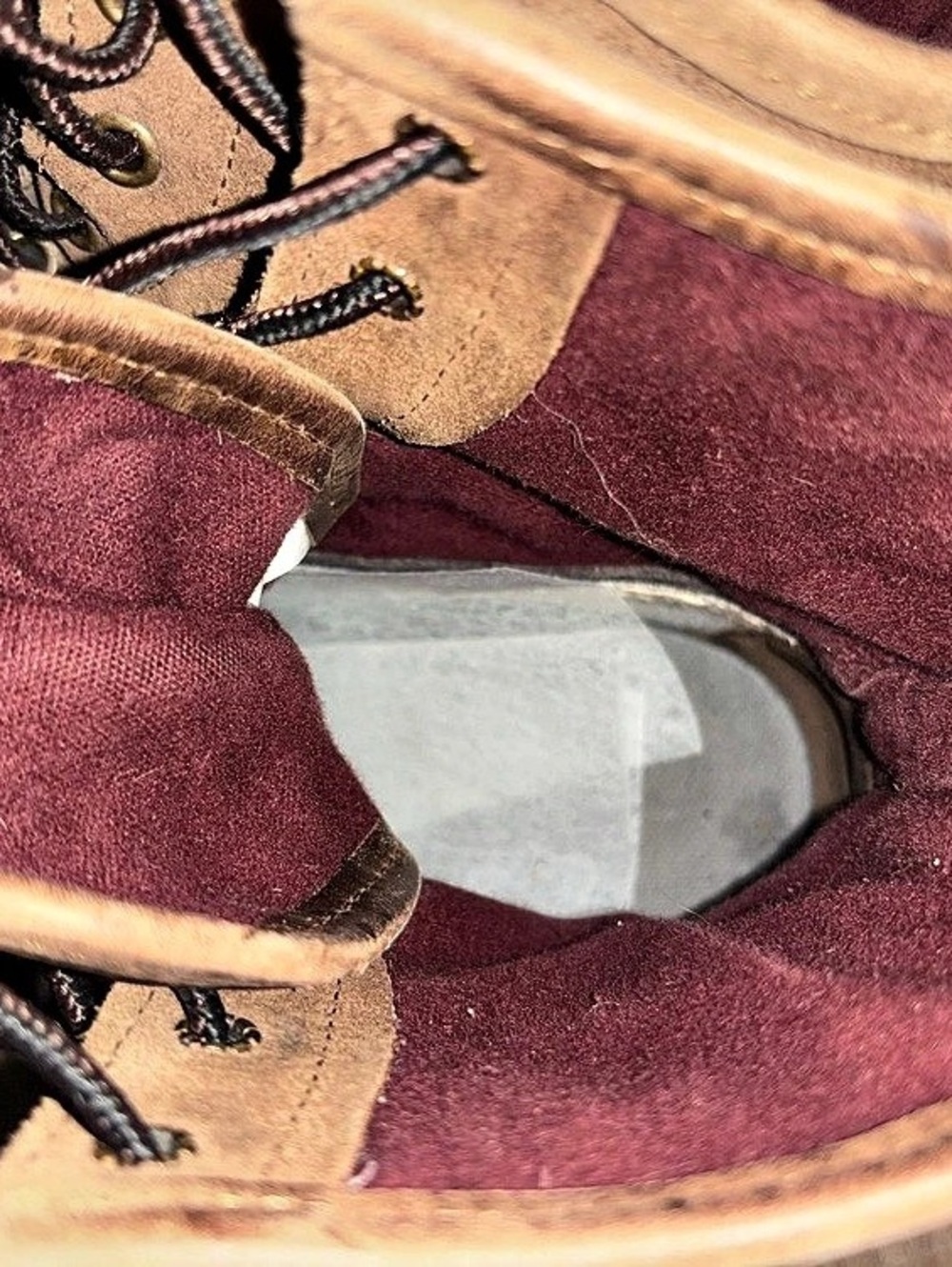 L.L.Bean Bean Boots Duck Boots Suede Upper Burgundy Lined Made in Maine Women 6M - Picture 6 of 7